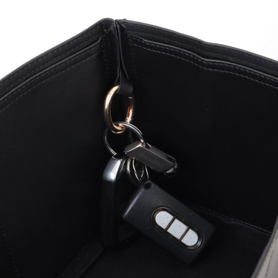 OntheGo GM Vegan Leather Handbag Organizer in Black Color