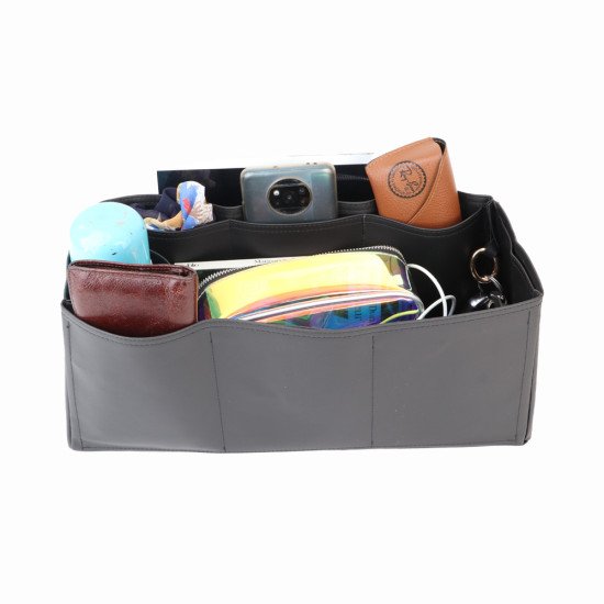 OntheGo GM Vegan Leather Handbag Organizer in Black Color