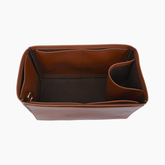 Neverfull MM Vegan Leather Handbag Organizer in Brown Color