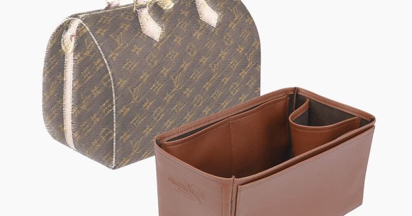 Speedy 30 Vegan Leather Handbag Organizer in Brown Color