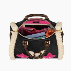 Speedy 30 Vegan Leather Handbag Organizer in Fuchsia Color Speedy 30 Vegan Leather Handbag Organizer in Fuchsia Color