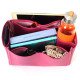 Iena MM Vegan Leather Handbag Organizer in Fuchsia Color