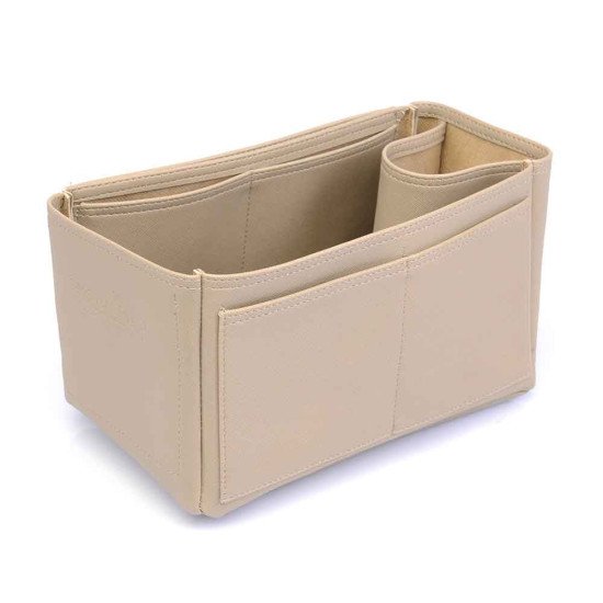 Le Pliage Small Handbag and Cuir Small Vegan Leather Handbag Organizer in Dark Beige Color Le Pliage Small Handbag and Cuir Small Vegan Leather Handbag Organizer in Dark Beige Color