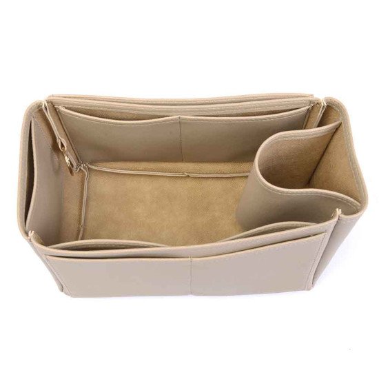 Le Pliage Small Handbag and Cuir Small Vegan Leather Handbag Organizer in Dark Beige Color Le Pliage Small Handbag and Cuir Small Vegan Leather Handbag Organizer in Dark Beige Color