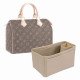 Speedy 25 Vegan Leather Handbag Organizer in Dark Beige Color