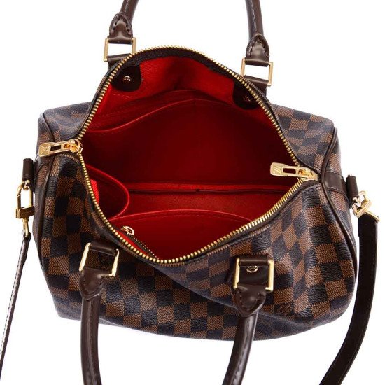 Speedy 30 Vegan Leather Handbag Organizer in Cherry Red Color Speedy 30 Vegan Leather Handbag Organizer in Cherry Red Color