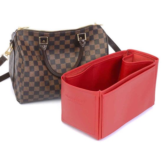 Speedy 30 Vegan Leather Handbag Organizer in Cherry Red Color Speedy 30 Vegan Leather Handbag Organizer in Cherry Red Color