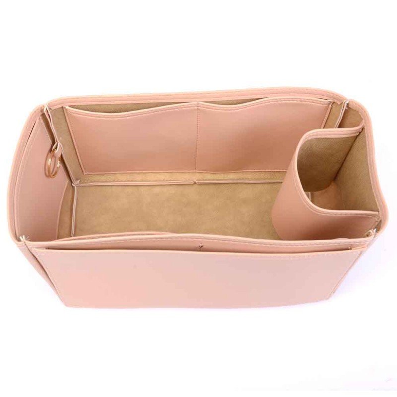 Iena MM Deluxe Leather Handbag Organizer in Blush Pink Color