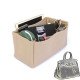 Birkin 35 Vegan Leather Handbag Organizer in Dark Beige Color