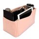 Birkin 35 Vegan Leather Handbag Organizer in Blush Pink Color