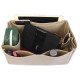 Birkin 35 Vegan Leather Handbag Organizer in Dark Beige Color