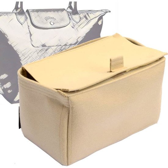 Felt Bag Organizer with Top-Closure Style for Le Pliage