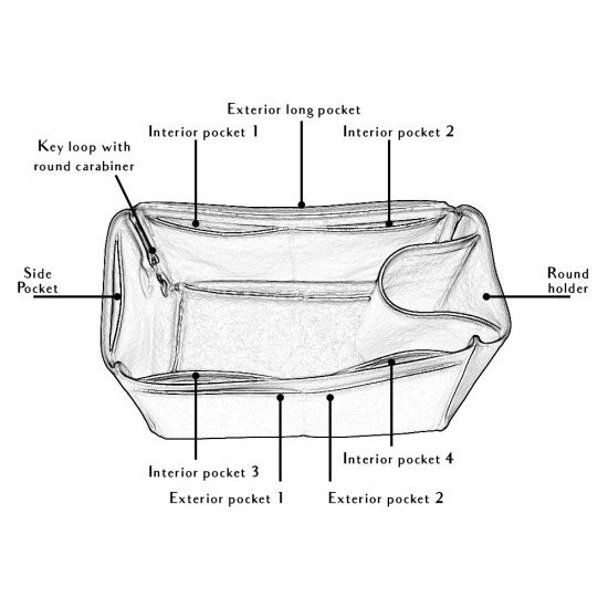 Speedy 25 Vegan Leather Handbag Organizer in Dark Beige Color Speedy 25 Vegan Leather Handbag Organizer in Dark Beige Color