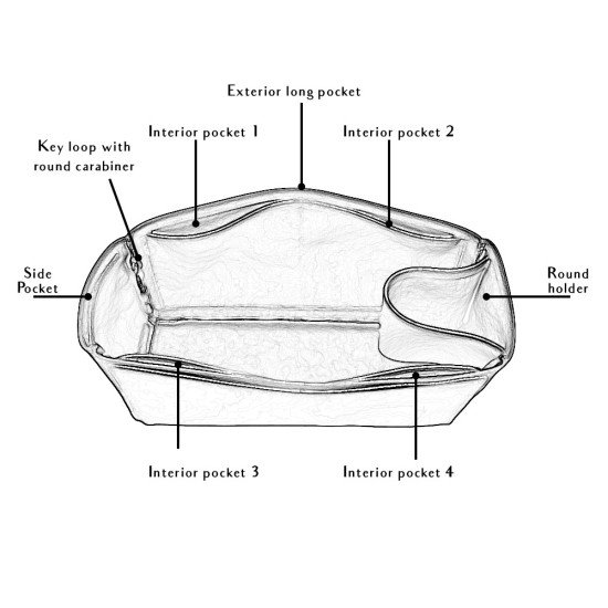 Jersey Vegan Leather Bag Organizer in Fuschia Color Jersey Vegan Leather Bag Organizer in Fuschia Color