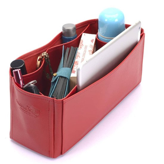 Artsy MM Vegan Leather Handbag Organizer in Cherry Red Color Artsy MM Vegan Leather Handbag Organizer in Cherry Red Color