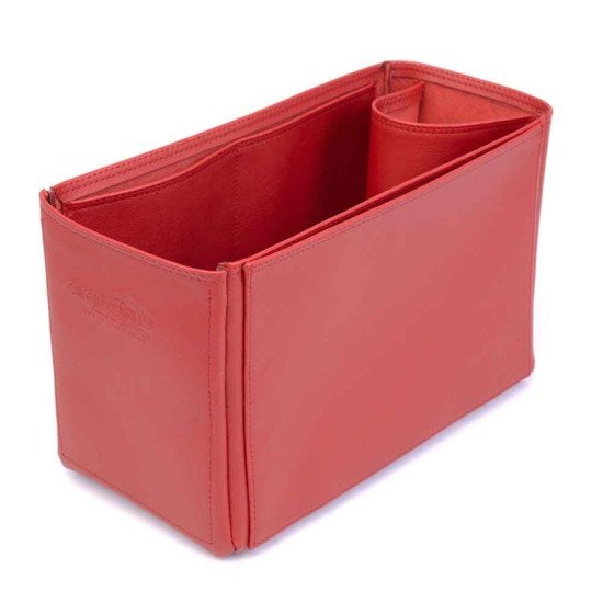 Hina MM Vegan Leather Handbag Organizer in Cherry Red Color Hina MM Vegan Leather Handbag Organizer in Cherry Red Color