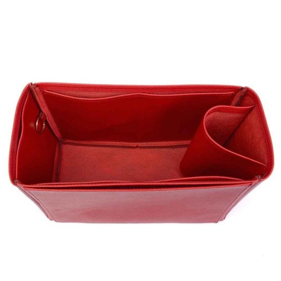 Hina MM Vegan Leather Handbag Organizer in Cherry Red Color Hina MM Vegan Leather Handbag Organizer in Cherry Red Color