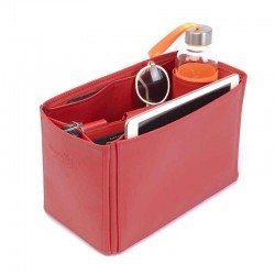 Hina MM Vegan Leather Handbag Organizer in Cherry Red Color Hina MM Vegan Leather Handbag Organizer in Cherry Red Color