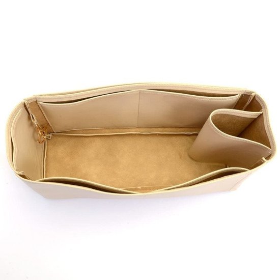 Graceful MM Vegan Leather Handbag Organizer in Ecru Color Graceful MM Vegan Leather Handbag Organizer in Ecru Color
