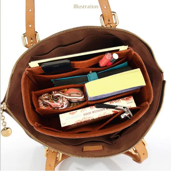 Bag and Purse Organizer with Chambers Style for Louis Vuitton Tivoli GM