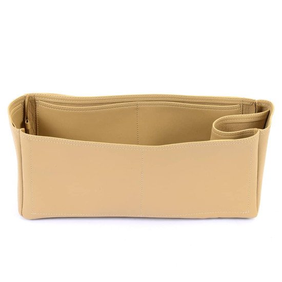 Artsy MM Vegan Leather Handbag Organizer in Dark Beige Color Artsy MM Vegan Leather Handbag Organizer in Dark Beige Color