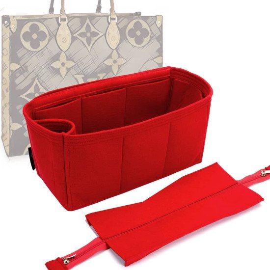Handbag Organizer with Detachable Zipper Top Style for OntheGo PM, MM and GM (More colors available)