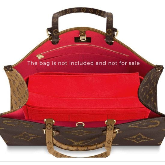 Handbag Organizer with Detachable Zipper Top Style for OntheGo PM, MM and GM (More colors available)