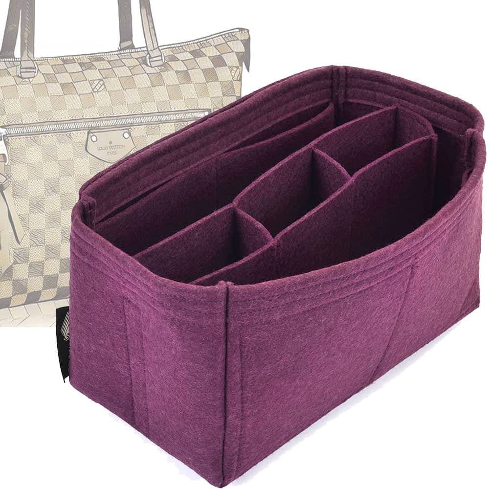 Satin Pillow Luxury Bag Shaper For Louis Vuitton's Iena MM in Plum