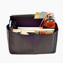 Hina MM Vegan Leather Handbag Organizer in Bitter Brown Color Hina MM Vegan Leather Handbag Organizer in Bitter Brown Color