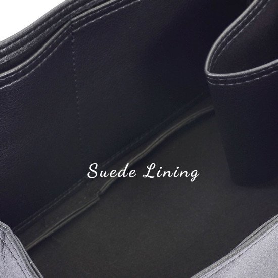 Keepall 55 Vegan Leather Handbag Organizer in Black Color Keepall 55 Vegan Leather Handbag Organizer in Black Color