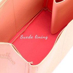 Neverfull MM Vegan Leather Handbag Organizer in Blush Pink Color