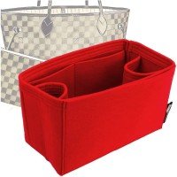 Large, Rosy 5 Size Perfect for Speedy Neverfull and More Bag in Bag Purse Organizer Insert Bag Organizer 
