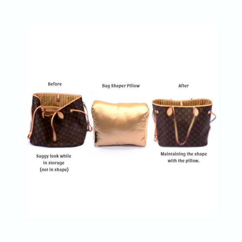 Satin Pillow Luxury Bag Shaper For Louis Vuitton&#39;s Neverfull PM, Neverfull MM and Neverfull GM