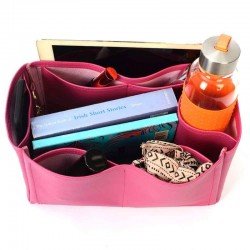 Hina MM Vegan Leather Handbag Organizer in Fuchsia Color Hina MM Vegan Leather Handbag Organizer in Fuchsia Color