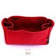 OntheGo Suedette Regular Style Leather Handbag Organizer (Red) (More Colors Available)