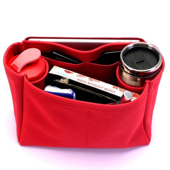 OntheGo Suedette Regular Style Leather Handbag Organizer (Red) (More Colors Available) OntheGo Suedette Regular Style Leather Handbag Organizer (Red) (More Colors Available)