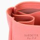 Alexa Suedette Regular Style Leather Handbag Organizer (Rose Pink) (More Colors Available)