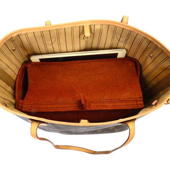 Felt Bag Organizer with Top-Closure Style for Neverfull MM and GM Felt Bag Organizer with Top-Closure Style for Neverfull MM and GM