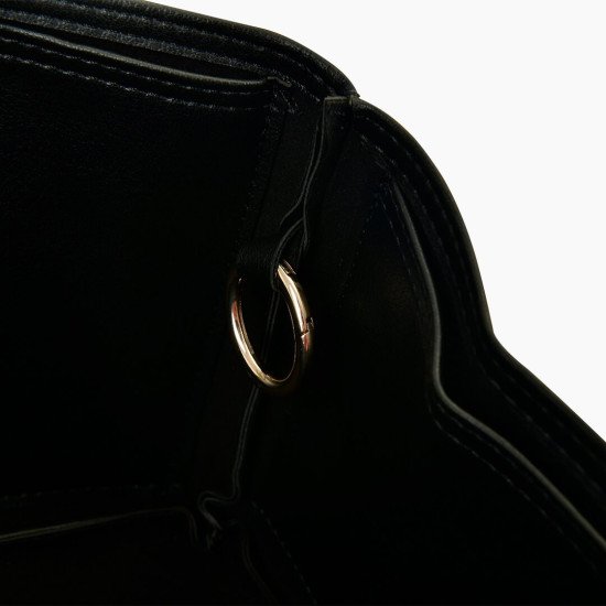 Keepall 55 Vegan Leather Handbag Organizer in Black Color Keepall 55 Vegan Leather Handbag Organizer in Black Color