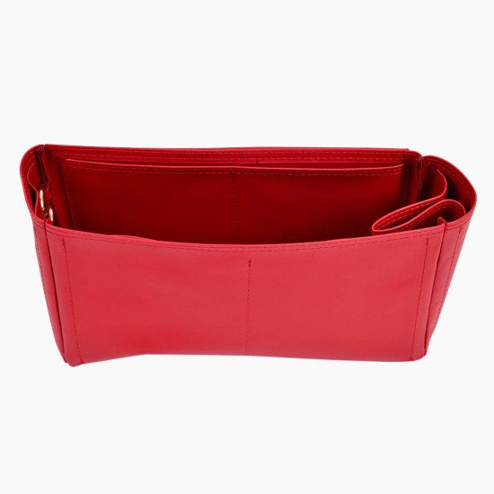 Alma PM Vegan Leather Handbag Organizer in Cherry Red Color Alma PM Vegan Leather Handbag Organizer in Cherry Red Color