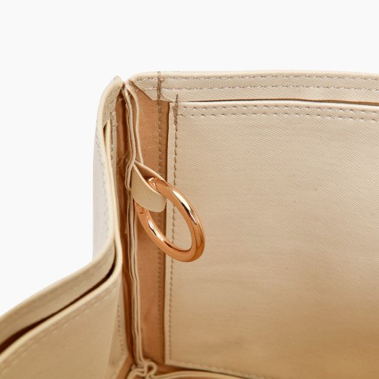 Graceful MM Vegan Leather Handbag Organizer in Ecru Color Graceful MM Vegan Leather Handbag Organizer in Ecru Color