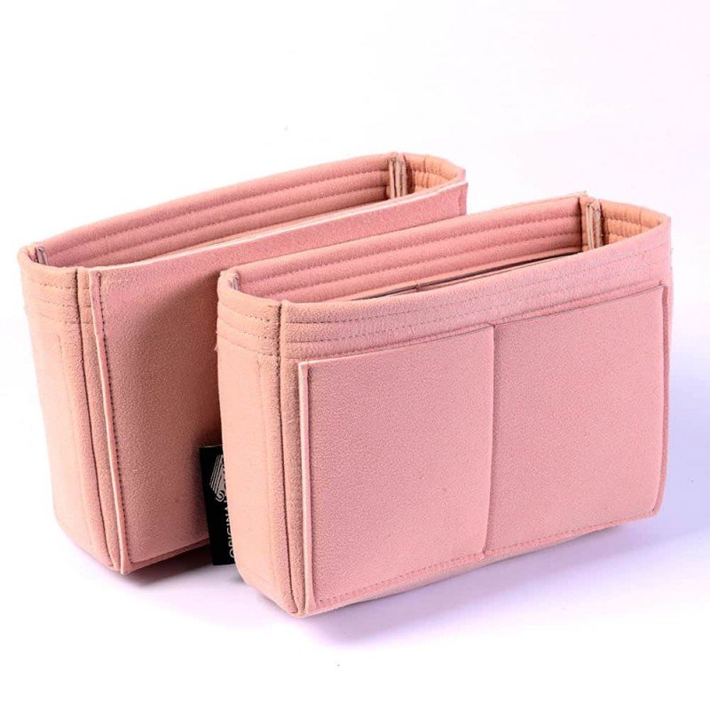 Set of 2 Microsuede Bag Organizers For LV NeoNoe In Blush Pink– Limited Edition