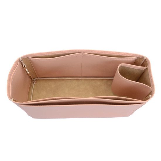 MJ Small Tote Bag Vegan Leather Handbag Organizer in Blush Pink Color MJ Small Tote Bag Vegan Leather Handbag Organizer in Blush Pink Color