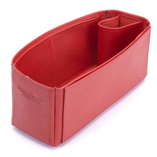 Alexa Oversized Vegan Leather Handbag Organizer in Cherry Red Color
