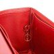 Alexa Oversized Vegan Leather Handbag Organizer in Cherry Red Color