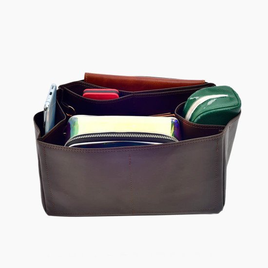 Bayswater Vegan Leather Bag Organizer in Bitter Brown