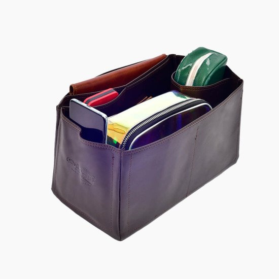 Bayswater Vegan Leather Bag Organizer in Bitter Brown
