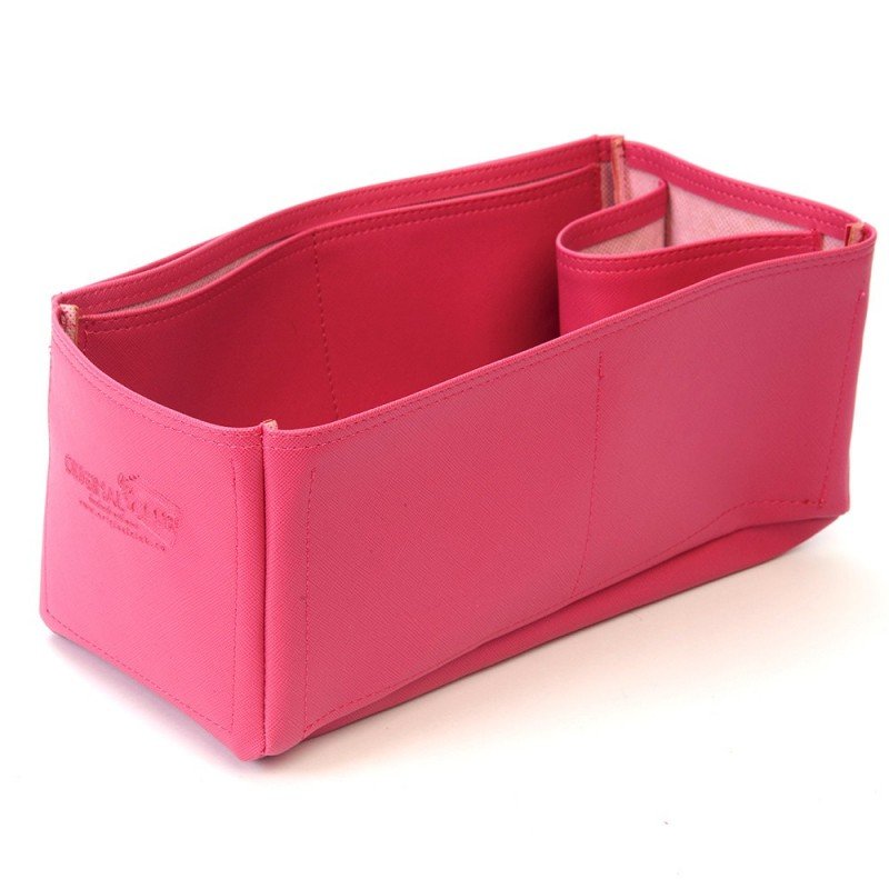 Alexa Oversized Deluxe Leather Handbag Organizer In Fuschia