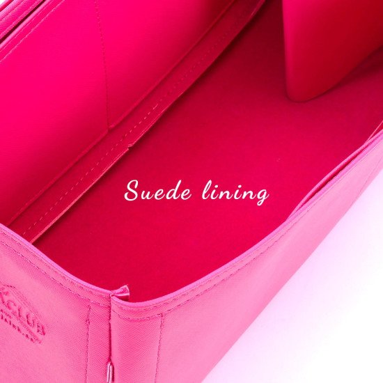 Alexa Oversized Vegan Leather Handbag Organizer in Fuschia Color Alexa Oversized Vegan Leather Handbag Organizer in Fuschia Color