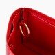 Alexa Oversized Vegan Leather Handbag Organizer in Cherry Red Color